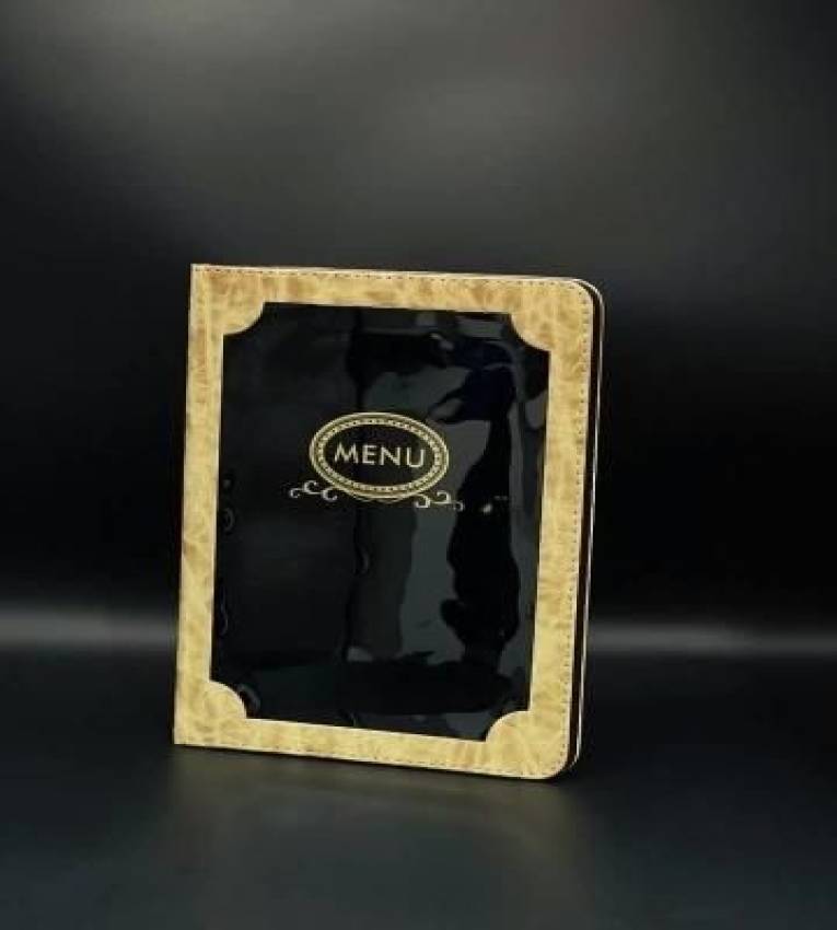 Porte Menu Luxe Noir & Or – Élégance Premium